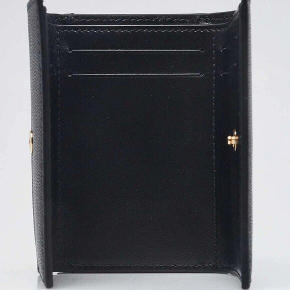 Burberry Black Pebbled Leather Lark TB Compact Wallet - Picture 7 of 11